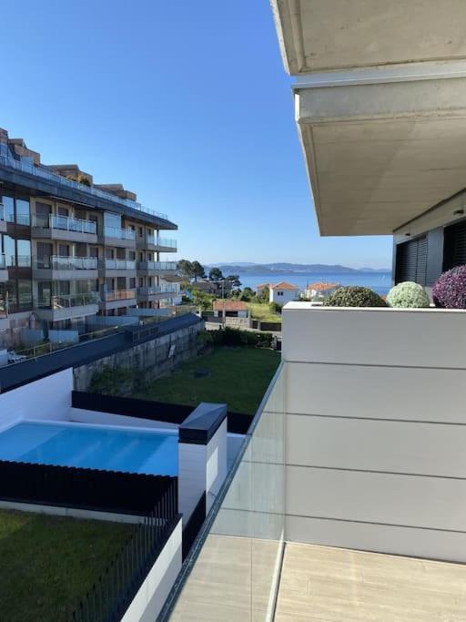 Precioso Apartamento Con Terraza Y Piscina En Portonovo-Sanxenxo Eksteriør billede
